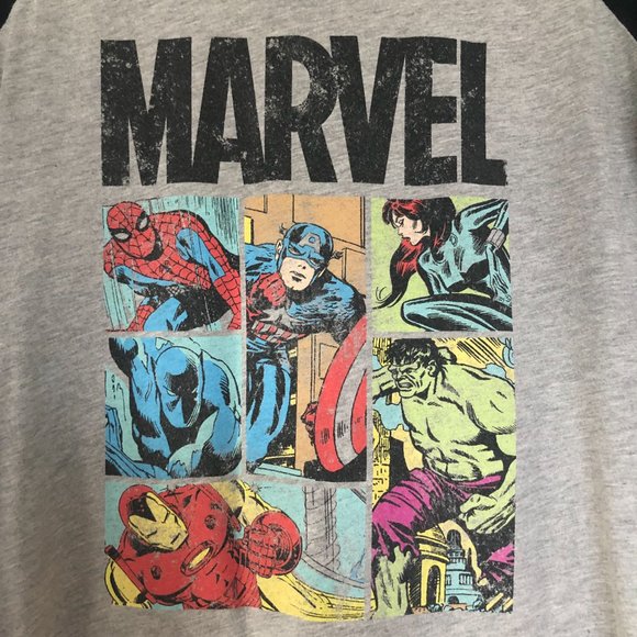 Marvel long sleeve graphic tee Baseball style t-shirt women’s size large - Picture 3 of 5